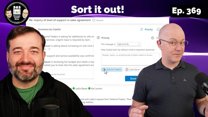Prioritise my Inbox with Copilot in Outlook | Ep 369
