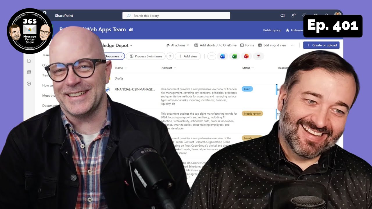 What’s new in the Microsoft 365 Message Center? Ep 401